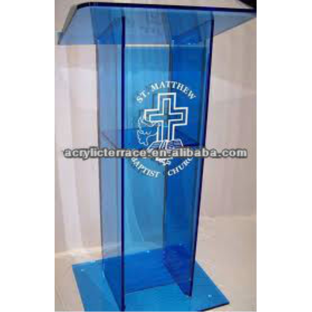 Синяя акриловая церковная кафедра lucite/подставка/Подиум/мебель для кафедры