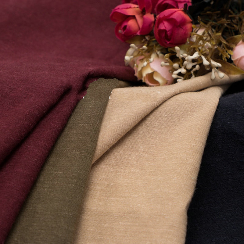 Эластичная плотная льняная ткань из tencel