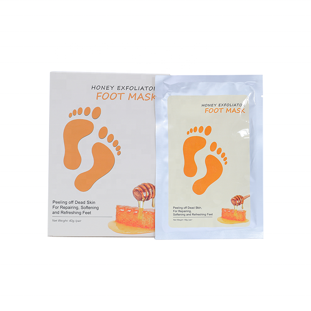 Private Label натуральный мед питательная и отбеливающая маска для ног Peel Mask