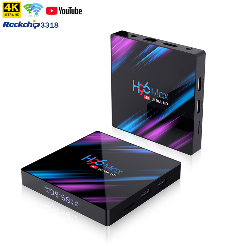 OEM RK3318 H96MAX android 9 4G 32G ДЕШЕВАЯ ТВ-приставка 4k IPTV телевизионная приставка игровой плеер