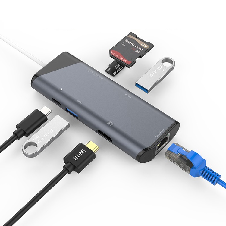 Завод Производитель магазин usb 3,0 концентратор 4 порта 7 в 1 usb c концентратор конвертер для типа C адаптер usb концентратор Тип c
