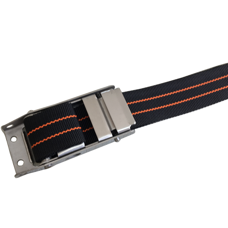 Curtain Side Truck Trailer Pull Down Locking Buckle Strap Fixed End With Combi Hook Steel