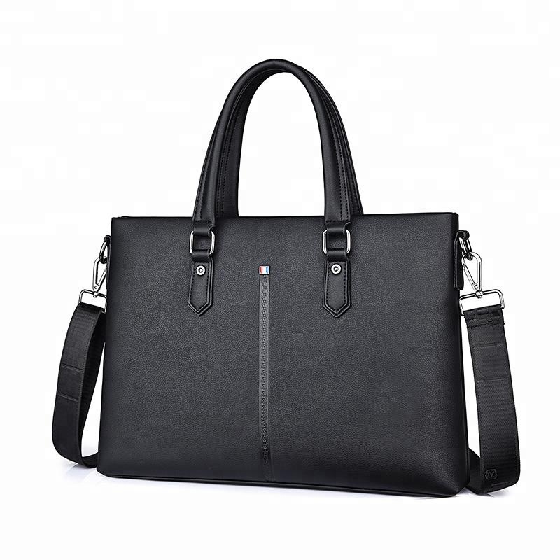 Leather Business Briefcase Bags Manufacturer Wholesale Fashion for Men Soft Bag 1pc/polybag+non-woven Bag 3-5 Days LTP18001 OEM