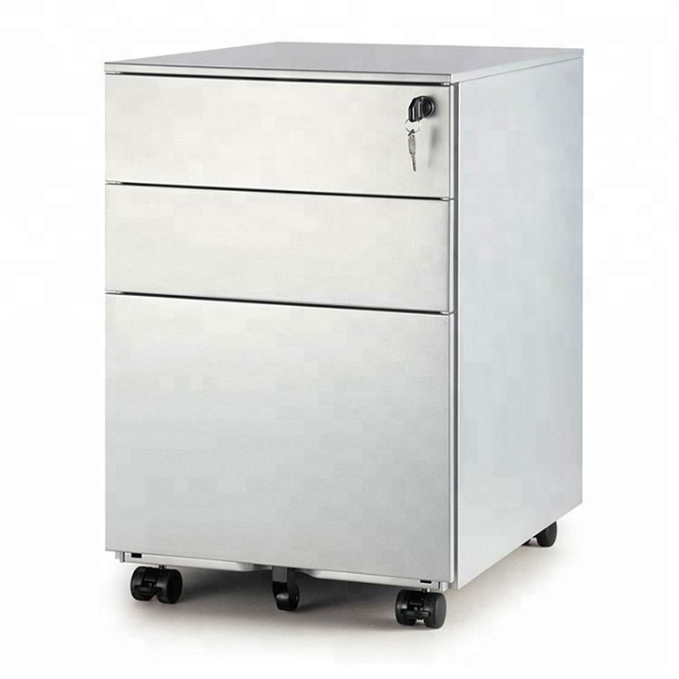 Metal Commercial Office 3 drawer storage cabinet