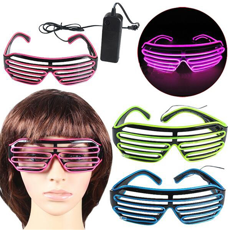 New design el wire glasses high brightness el light glasses el wire decoration for party