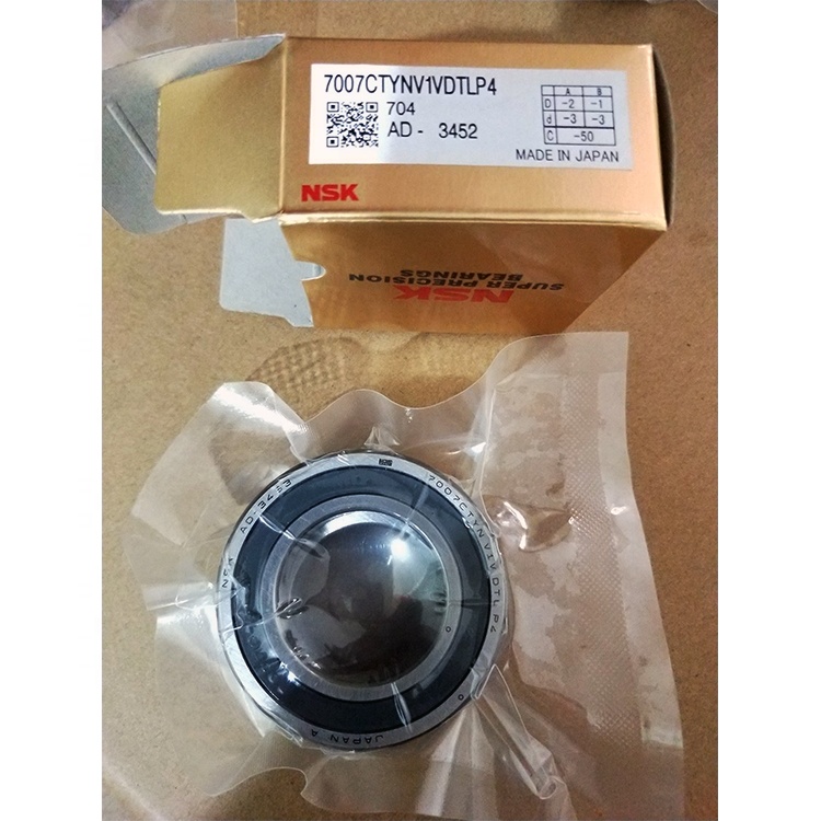 Шарикоподшипники NSK 7007CTYNV1VDTLP4, высокоточные Угловые подшипники класса P4 7007