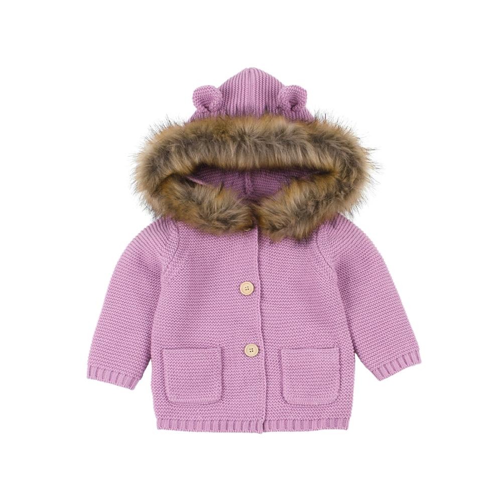 KR291 Hot selling winter warm knitted baby cardigan kids