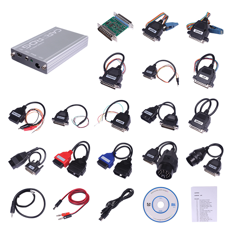 Лучший PCB Carprog V10.0.5 ECU чип тюнинг автомобиля Prog V10.05 сканер приборной панели иммобилайзер ECU Программатор с 21 адаптером элементов