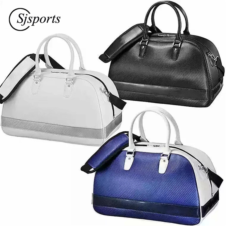 Golf Boston Bag Tournament PU Leather Golf Clothes Bag Custom Golf Clothing Bags