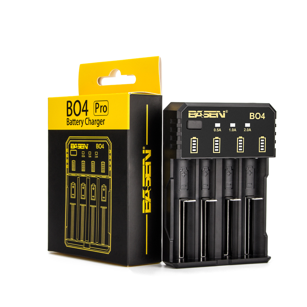 Basen BO4 цифровой 18650 умное устройство для зарядки 4 слот usb зарядное устройство для 18650/20700/21700/26650 батарея