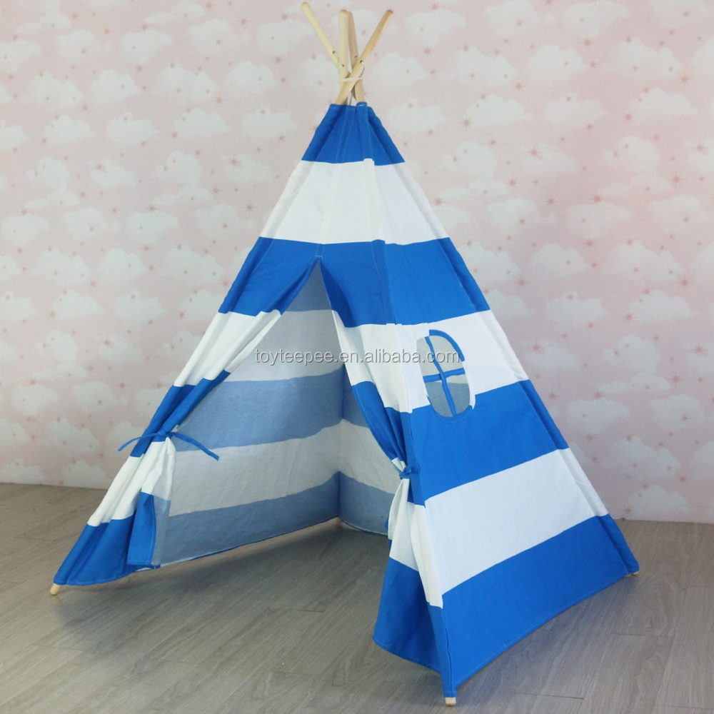 No Extra Chemicals Striped Kids Teepee Tent