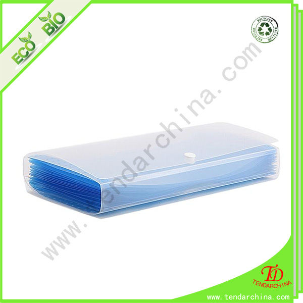 A5 expanding file with plastic button closure