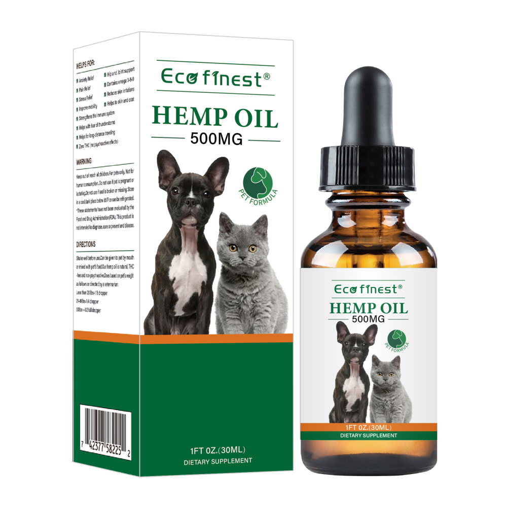 ECO finest Pure пеньковое масло для домашних животных продукты Органическая формула-используется для снятия беспокойства стресс боли Артрит бедра и сустава