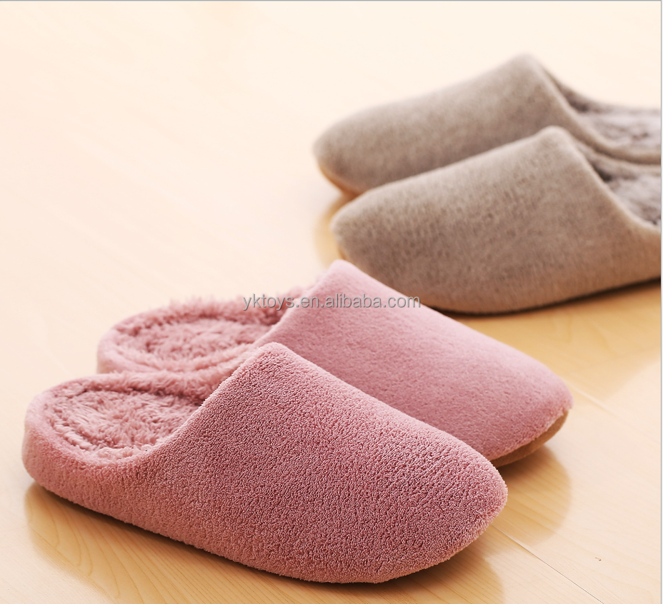 Customize plush warm up slipper indoor slipper