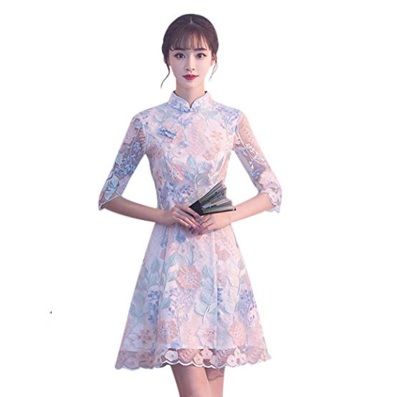 Новые женские платье Ципао в китайском стиле с изящной вышивкой Qipao вечернее Вечерние платья