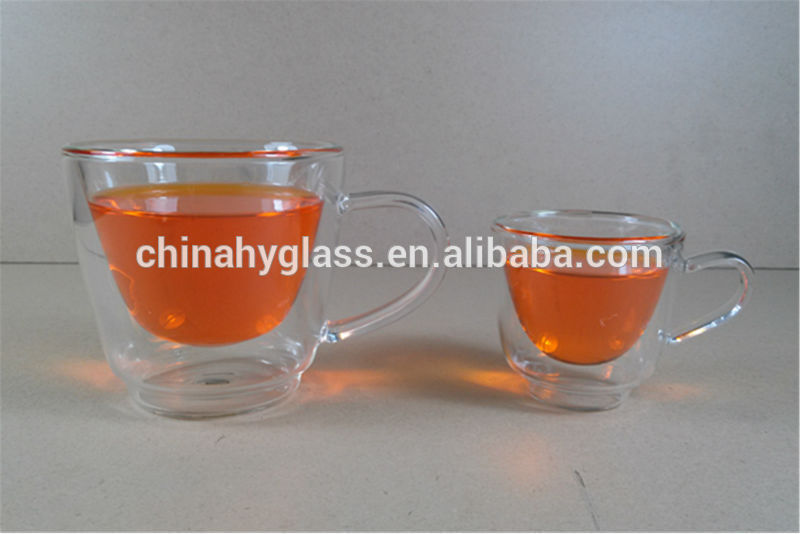 glass cup with handle, thin glass cup, cheap price glass cup,glass cappuccino cup