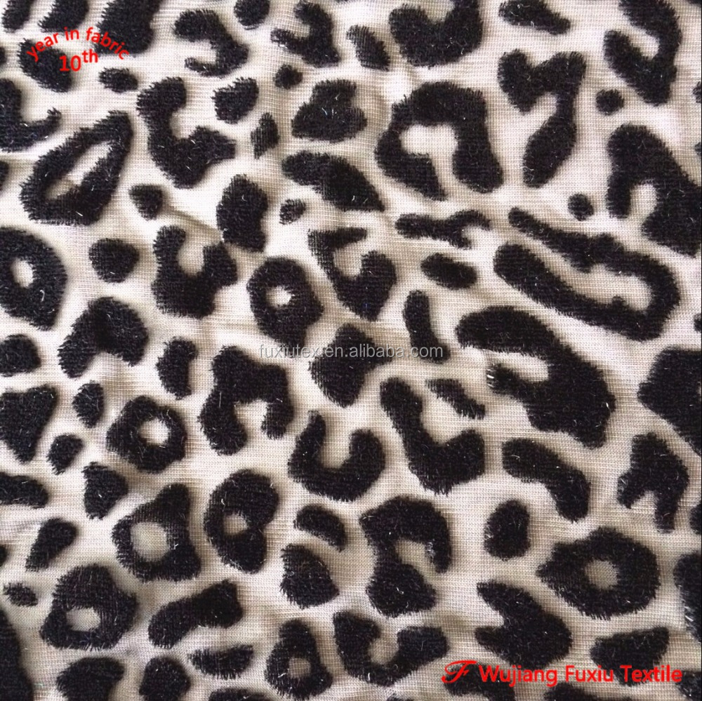 high quality blend silk velvet burnout woven burnout velvet fabric in Korea