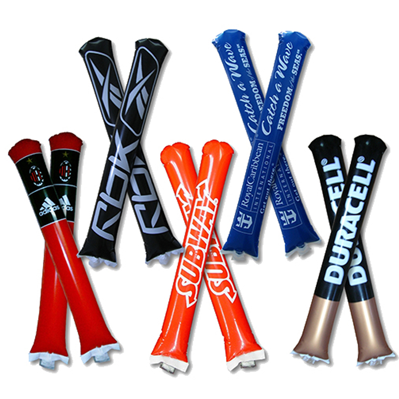 Custom high quality PE inflatable cheering stick plastic thunder sticks