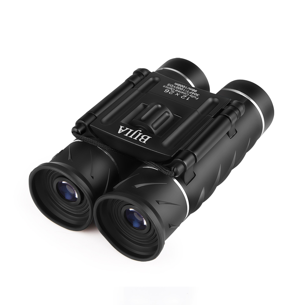 BIJIA 12x26 высокомощный компактный бинокль Анти-туман HD Бинокль телескопические очки для охоты наблюдения за птицами дикой природы лодки