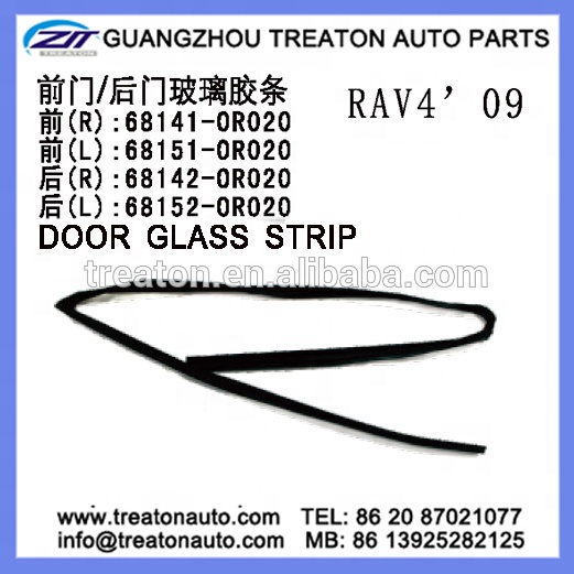 DOOR GLASS STRIP FOR RAV4 2009 FR 68141-0R020 FL 68151-0R020 RR 68142-0R020 RL 68152-0R020