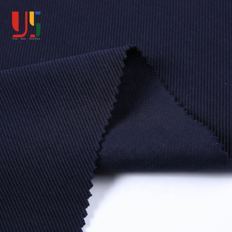 Navy blue cotton twill roma spandex polyester fabric custom for workwear
