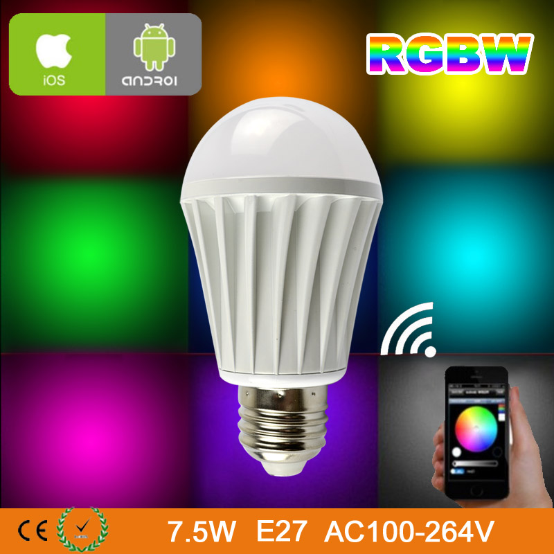 Wifi привело лампа rgb светодиодная лампа с 2.4g рф пульта дистанционного управления wifi привело лампа
