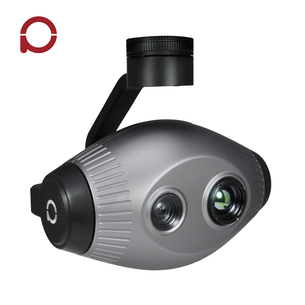 Новый легкий вес 10x оптический зум Gimbal камера с ULIS 25 Гц термальность и отслеживания объекта для пожаротушения/инспекции