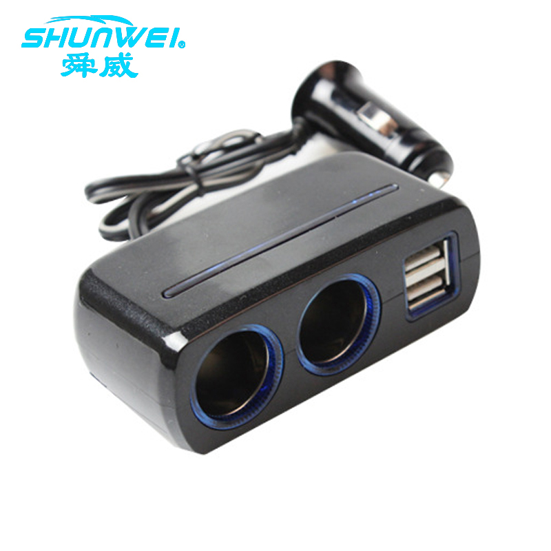 12V Dual USB Автомобильное зарядное устройство с двумя портами адаптер питания 2 Way гнездо для автомобильного прикуривателя с разъемом 12v автомобильный разветвитель