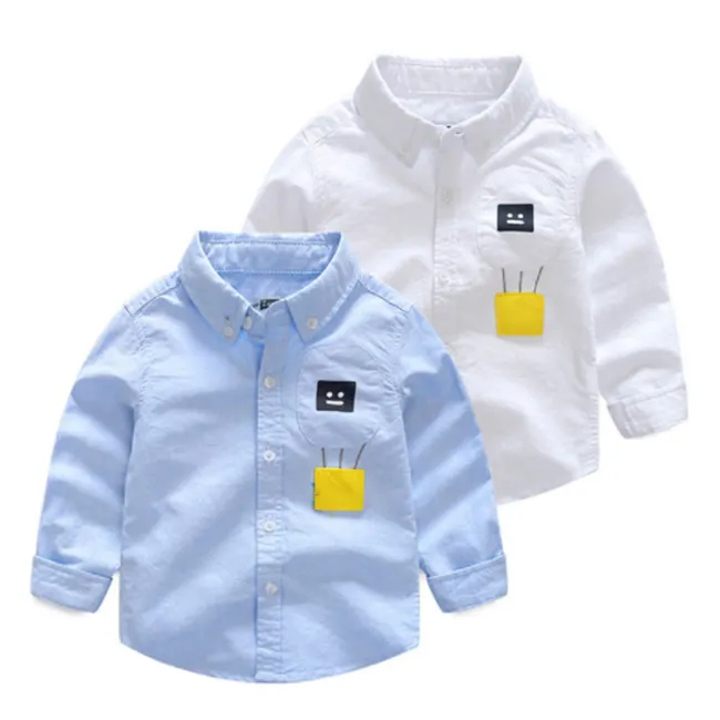 Boutique clothing long sleeve high quality casual baby boy shirt
