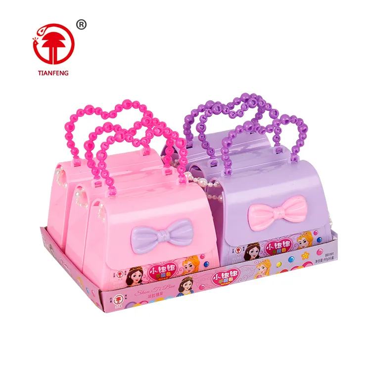 High quality new plastic funny bag girls bag toys candy new and jelly beans toy candy for kids