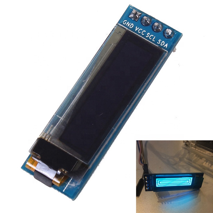 0,91 дюймовый синий oled дисплей модуль IIC IEC 128X32 4pin с SSD1306 чип контроллера