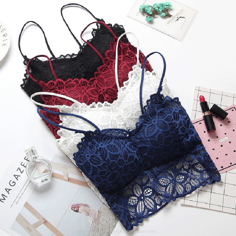 Французский стиль Bralette Бесшовные Глубокий V кружево Девушка для женщин бюстгальтер беспроводной тонкий нижнее бельё для девочек пикантн
