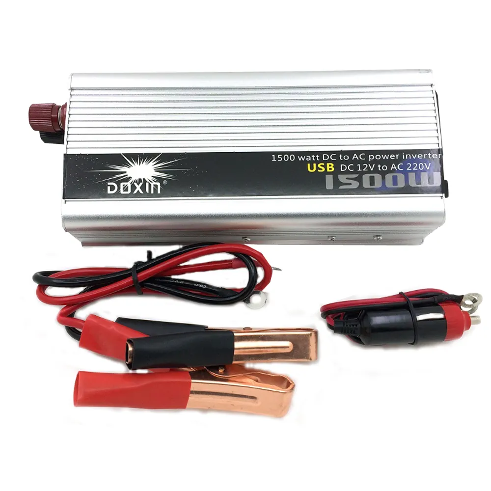 USB 1500W Watt DC 12V to AC 220V Portable Car Power InverterAdapter DC 12 to AC 220 Modified Sine Wave