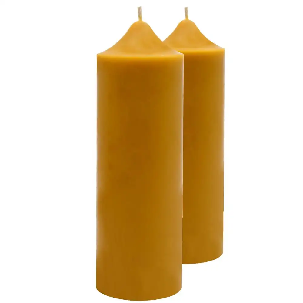 lead free cotton wick 3" x 6" Beeswax Pillar Candle