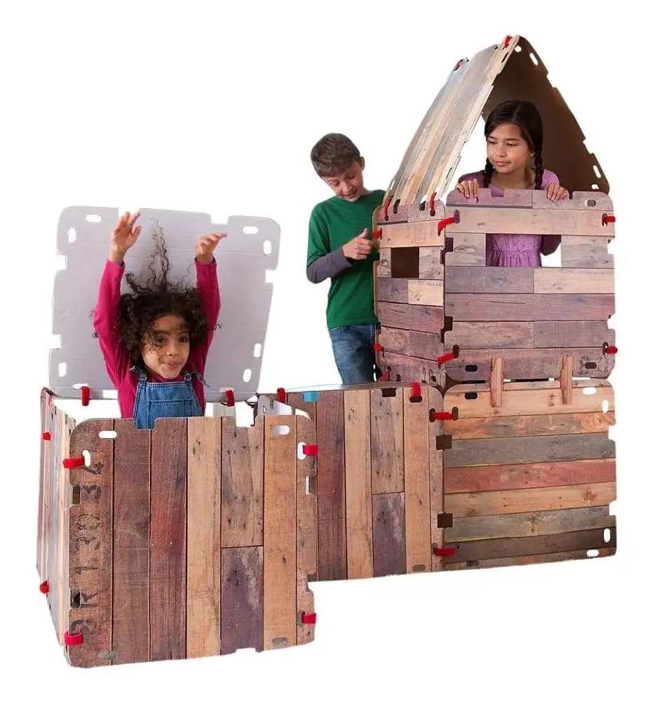 Creative Pretend Play Construction Building Set Kids cardboard carton Indoor and outdoor castle Playhouse