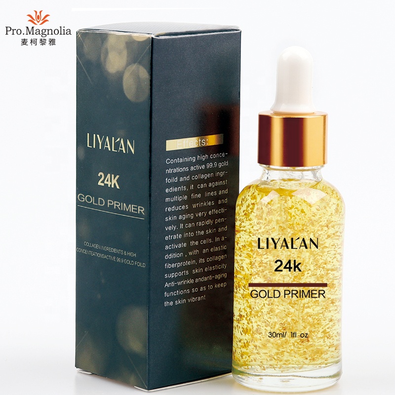 LIYALAN частная этикетка 24K Золотая основа для макияжа лица Грунтовка