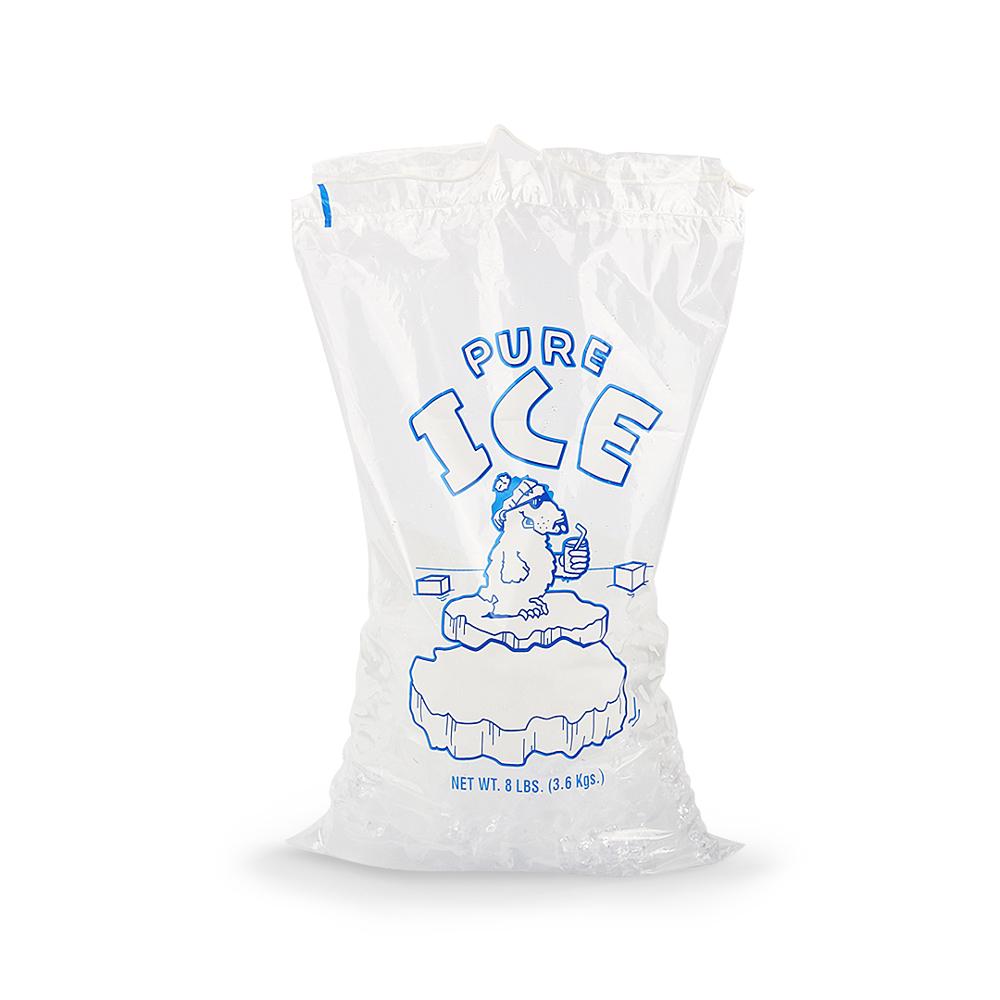 8lb 500pcs пластиковые мешки льда Drawstring с логотипом