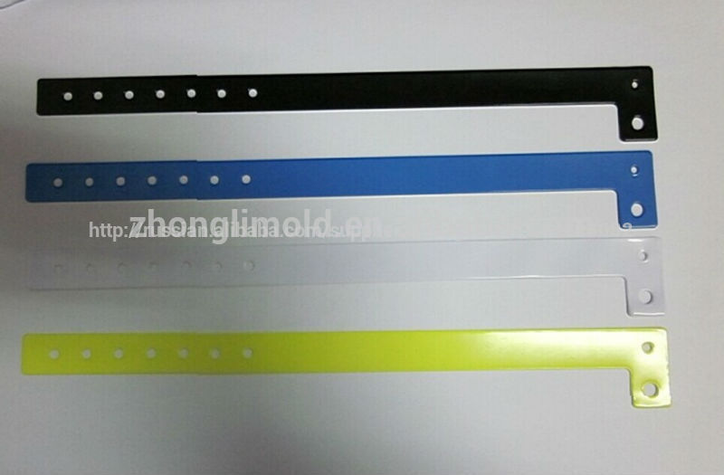 L shape vinyl wristbands for event