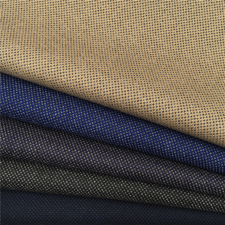 NEW polyester rayon spandex material dobby design textured woven TR fabric suiting winter men's suit pant blazer trouser