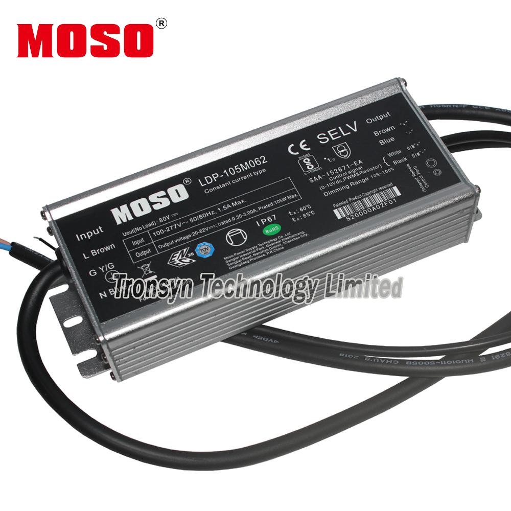 Moso 105W LDP Prog Диммируемый наружный Универсальный адаптер переменного тока в постоянный ток LDP-105R062 Alibaba лучших продавцов светодиод постоянного тока 48 до 220V 60HZ