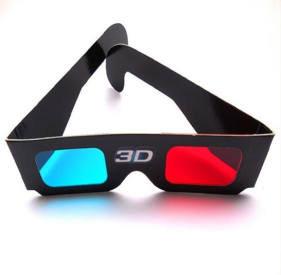 WR Синий Красный 3D очки Fashional пластиковые 3D очки для кино