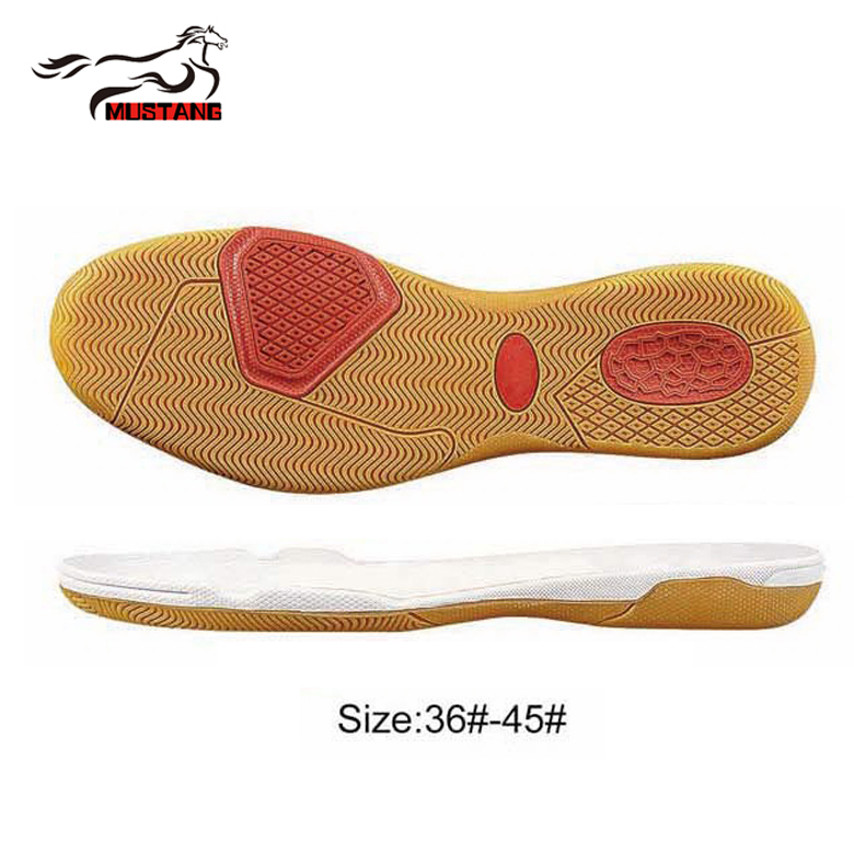 Mustang wholesale new design soccer shoe sole rubber/tpr outsoles