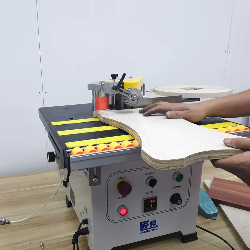 Manual straight curve woodworking edge banding machine with low price