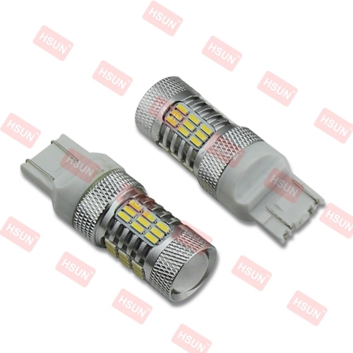 4014 45 SMD Автомобильные светодиодные дневные ходовые огни, двухцветный переключатель, сигнал поворота t20 w21/5w 7443 LED