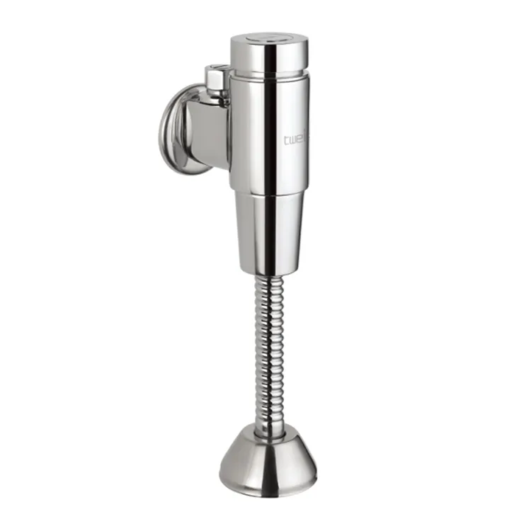 toilet concealed solenoid hand push button manual control male stainless steel pressure urinal flush valve price