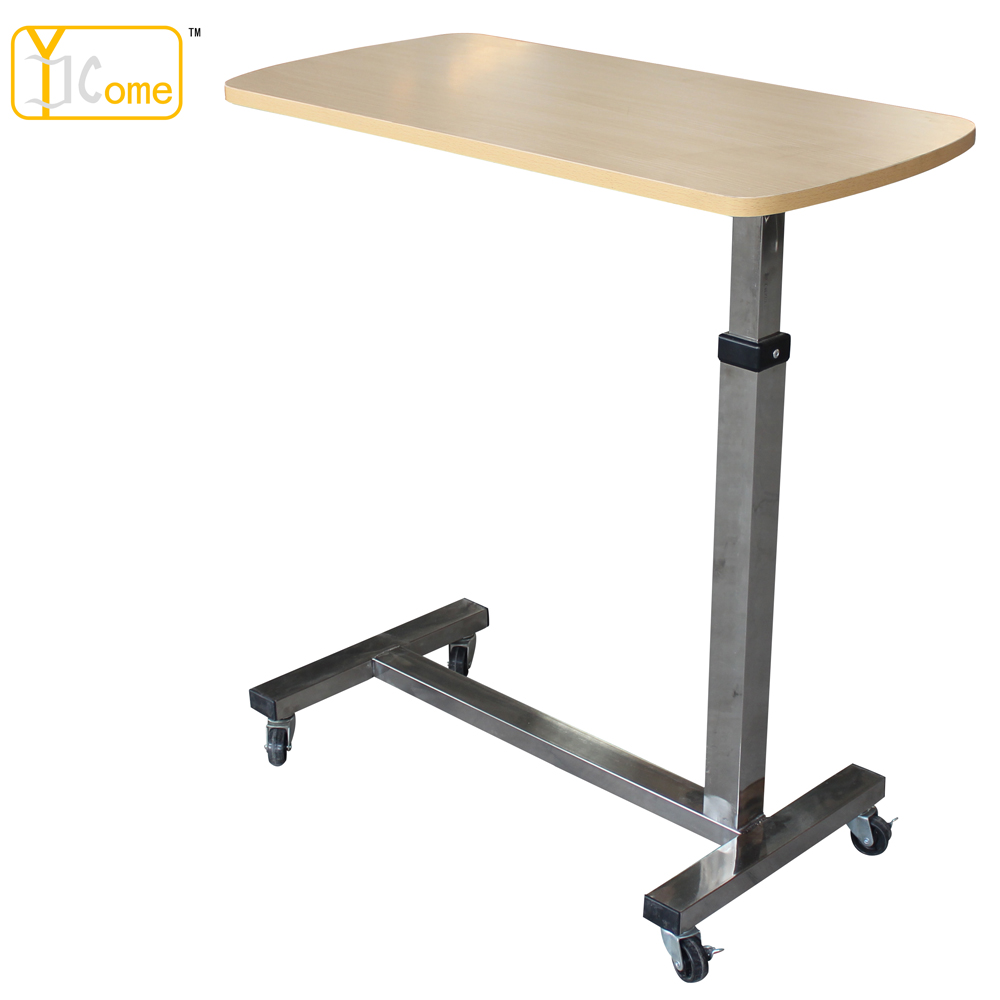 Top quality Hospital Bed Adjustable Dinner Table CE&ISO Approved overbed laptop table with high quality
