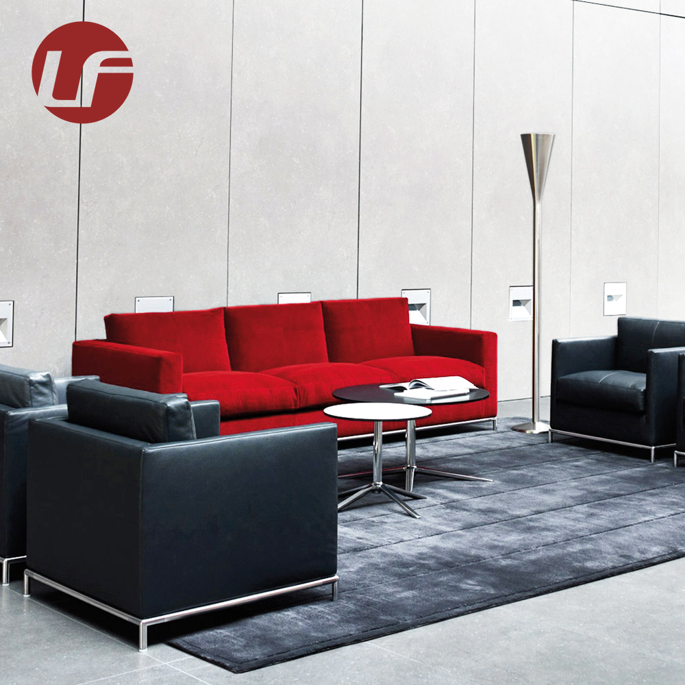 Maple Green custom latest design fancy modern simple luxury red fabric sofa set
