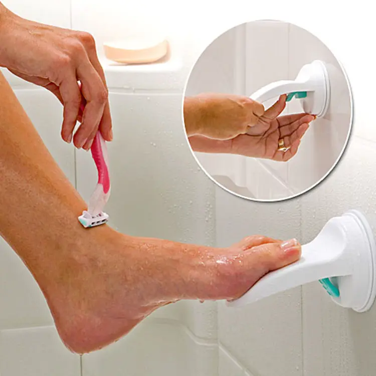 Factory Wholesale Non-Slip sticker Suction Cup Shower Foot Rest Shaving Bathroom Shower Foot Step