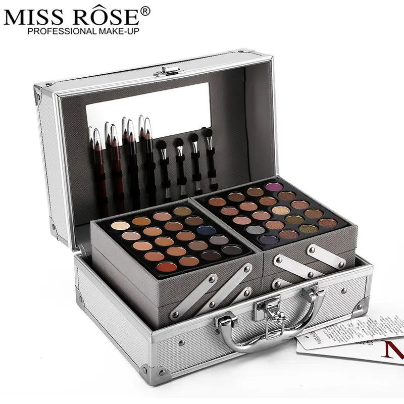 Miss Rose макияжные палитры набор матовые мерцающие тени для век Пудра для лица помада блокбастер профессиональный набор для макияжа бронзер румяна