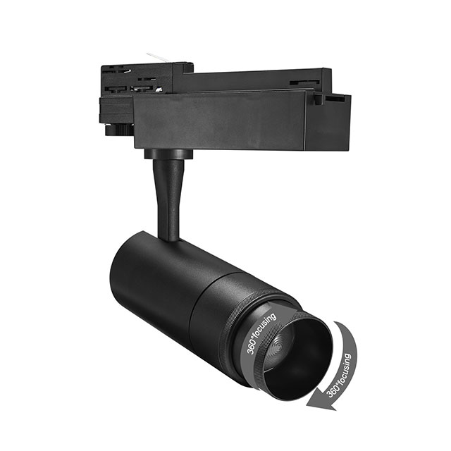ETL CE регулируемый фокус угол луча масштабируемый 12-60D 90Ra 95Ra 3 круга 4 провода европейский стандарт светодиодный трековый светильник